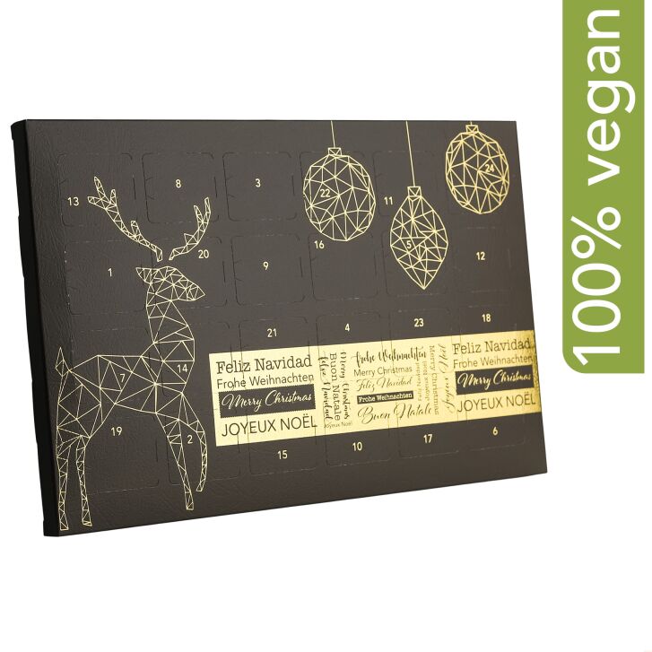 Veganer Schoko-Adventskalender mit Winterstimmung